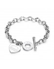Nowa moda Titanium stalowa Chain & Link kobiet bransoletki biżuteria O-łańcuch miłość biblii w księdze przysłów 4:23 bransoletka