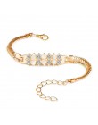 MISANANRYNE luksusowe biżuteria prezenty złoty kolor nuty bransoletka kryształ zawieszka z cyrkonią bransoletka dla kobiet biżut
