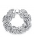 Minmin złoty/srebrny kolor bransoletki dla kobiet kryształ Rhinestone tenis Chain Link bransoletki bransoletki ślubne biżuteria 