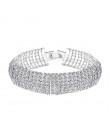 Minmin złoty/srebrny kolor bransoletki dla kobiet kryształ Rhinestone tenis Chain Link bransoletki bransoletki ślubne biżuteria 