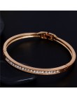 SHUANGR moda różowe złoto kolor biżuteria austriacki kryształ klasyczny pani jest zamknięty bransoletki, bransoletka damska