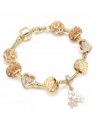 BAOPON znane marki biżuteria Charm bransoletka dla kobiet z miłości serca grzywny bransoletka złote bransoletki Pulseras Mujer D