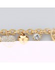 LongWay serca Beetle Charm bransoletki bransoletki dla kobiet złoty kolor bransoletka austriacki kryształ łańcuch Pulseras SBR14