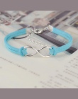 OBSEDE Moda nieskończoność bransoletka Ręcznie tkane Liny 15 Kolor srebrny Koreański Velvet bransoletka Moda Okład Pasek Ze Skór
