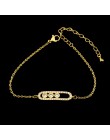 Bransoletka ze stali nierdzewnej Femme Acier Inoxydable Charms 1 i 3 koralik geometryczne złote bransoletki dla kobiet bransolet