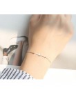 Anenjery proste moda 925 bransoletki ze srebra wysokiej próby kwadrat gwiazda koraliki Box Chian bransoletki i Bangles dla kobie