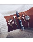17 KM czeski serce kamień Tassel bransoletki zestaw dla kobiet Bijoux Vintage Charm bransoletka bransoletki 2019 kobiet Boho biż