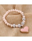 ZOSHI romantyczny Vintage bransoletki dla kobiet bransoletki z wisiorkiem w kształcie serca z bling kryształowe koraliki Fit Pan
