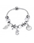 ZOSHI różowy kryształ urok srebrne bransoletki i Bangles dla kobiet z Aliexpress Murano koraliki srebrny bransoletka Femme biżut