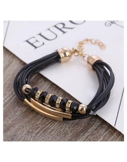 Bransoletka hurtownie 2019 nowa moda biżuteria skórzana bransoletka dla kobiet bransoletka europa koraliki bransoletka Charms Go