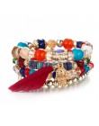 Kryształ koralik bransoletki dla kobiet w stylu Vintage bransoletka damska biżuteria Tassel naturalny kamień Charms nadgarstek p