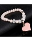 ZOSHI romantyczny Vintage bransoletki dla kobiet bransoletki z wisiorkiem w kształcie serca z bling kryształowe koraliki Fit Pan