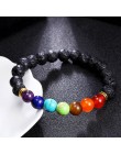 Sprzedaż hurtowa mężczyźni kobiety 7 Chakra bransoletki bransoletki kolory mieszane kryształy terapeutyczne kamień czakra Mala s