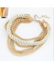 Darmowa wysyłka moda wielowarstwowa bransoletka z wisiorkami przesadzone złoty łańcuch bransoletka Femme wysokiej jakości ręczni