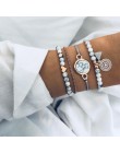 Boho biżuteria bransoletki i Bangles dla kobiet czeski w stylu Vintage koralik bransoletki zestaw dla kobiet moda wielowarstwowe