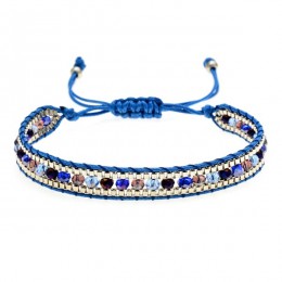 LUBINGSHINE kobiety mężczyźni Handmade czechy splot regulowana liny łańcuch kryształ bransoletki Charms nadgarstek modna biżuter