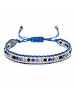 LUBINGSHINE kobiety mężczyźni Handmade czechy splot regulowana liny łańcuch kryształ bransoletki Charms nadgarstek modna biżuter