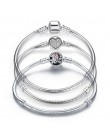 Luksusowe 100% 925 Sterling Silver oryginalny 3 style bransoletki i łańcuszki na rękę bransoletka dla kobiet Fit DIY Charm pacio
