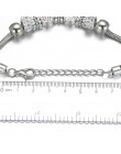 Nowy srebrny Plated DIY przystawki przycisk bransoletka wisiorek kryształ łańcuch z 18mm przystawki przycisk dla kobiet akcesori