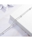 Nowy podwójny-deck bransoletka i bransoletka regulowana bransoletka Mujer Charm 925 srebro bransoletka dla kobiet biżuteria ślub