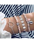 Boho Charm bransoletki i zestaw bransoletek dla kobiet w stylu Vintage bransoletka z paciorkami moda wielowarstwowe Pulseras akc