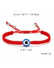 5 styl ręcznie pleciony szczęście czerwony łańcuch Charm bransoletka kobiety mężczyźni niebieski Evil Eye okrągłe koraliki brans