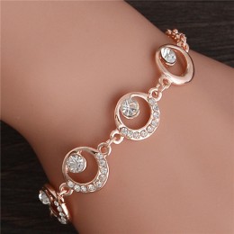 Modne letnie nowa moda Hot okrągły kryształ biżuteria charm bransoletki i bransolety bransoletki na nogę dla kobiet złote branso