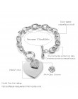 Shefly Love Heart Charm bransoletki dla kobiet złoty kolor srebrny Bileklik bransoletka i bransoletka biżuteria europa American 