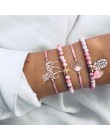 Boho Charm bransoletki i zestaw bransoletek dla kobiet w stylu Vintage bransoletka z paciorkami moda wielowarstwowe Pulseras akc