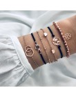 Boho Charm bransoletki i zestaw bransoletek dla kobiet w stylu Vintage bransoletka z paciorkami moda wielowarstwowe Pulseras akc