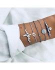 Boho Charm bransoletki i zestaw bransoletek dla kobiet w stylu Vintage bransoletka z paciorkami moda wielowarstwowe Pulseras akc