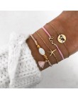 Boho Charm bransoletki i zestaw bransoletek dla kobiet w stylu Vintage bransoletka z paciorkami moda wielowarstwowe Pulseras akc