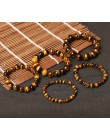 Moda 5A naturalne oko tygrysa kamień bransoletki i bransoletka dla kobiet i mężczyzn bransoletki prezent koraliki bransoletki ak