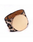 D & D moda Leopard Charm bransoletki dla kobiet proste wszystko mecz OL V słowo szeroki mankiet bransoletka kobiety 2019 nowy bi