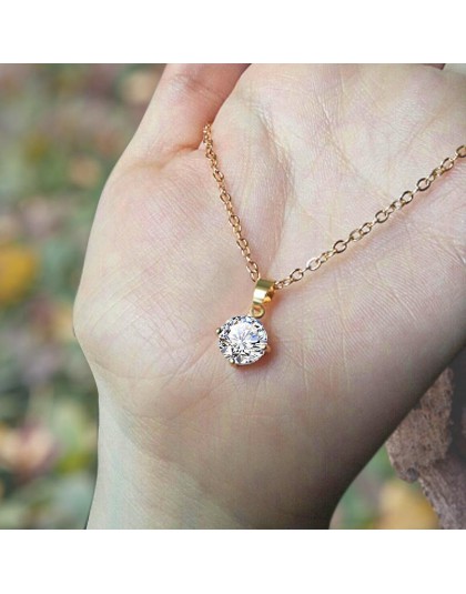 Geometryczne cyrkon Choker naszyjniki dla kobiet dziewczyny Bijoux złoty srebrny kolor Rhinestone naszyjnik moda biżuteria preze