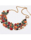 MINHIN nowy popularne 20 kolory Multicolor duży wisior łańcuszek do obojczyka naszyjnik kobiet delikatna biżuteria bankietowa
