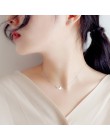 DIEERLAN koreański 925 srebro biżuteria cyrkonia połknąć Choker naszyjniki dla kobiet ślub dziewczyny oświadczenie biżuteria kol