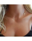 Proste srebro i złoto kolor krzyż Choker naszyjnik dla kobiet czeski stal nierdzewna krótki łańcuszek naszyjnik biżuteria letnia