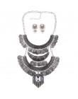 Ztech kołnierz monety naszyjnik i wisiorek w stylu Vintage kryształ Maxi Choker komunikat Collier kobiet Boho Big biżuteria dams