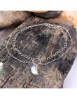 LE SKY moda kryształ wisiorek z księżycem łańcuch wielowarstwowa naszyjnik dla kobiet dziewczyna prezent biżuteria