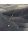 INZATT OL śliczne geometryczne okrągłe Choker naszyjnik dla kobiet zaręczyny różowe złoto kolor 925 srebro biżuteria prezent