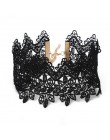 Tocona Gothic szeroki kwiat czarne koronkowe Chokers naszyjniki dla kobiet moda Punk Gothic Choker słodkie rocznika Collares nas