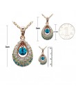 Kuziduocai nowa biżuteria 4 kolory olśniewający kryształ anioł Teardrop Drop Charms Chokers naszyjniki i wisiorki dla kobiet N-9