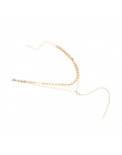Hot moda cekiny Choker kryształowy naszyjnik złoty srebrny proste z frędzlami Chain Collar Choker biżuteria punkowa prezent dla 