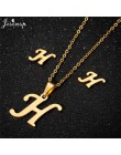 Jisensp spersonalizowane A-Z list naszyjnik z wisiorkami w kształcie liter złoty łańcuch początkowe naszyjniki Charms dla kobiet
