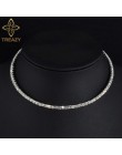 TREAZY dla nowożeńców moda kryształ kryształ górski Choker naszyjnik kobiety akcesoria ślubne srebrny łańcuch Chokers biżuteria 