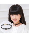 Naszyjnik dla dzieci dziewczyna Choker naszyjnik na obojczyk dla dzieci łańcuch Ornament koronki elastyczne dzianiny kołnierz kr