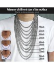 Męskie naszyjniki łańcuchy ze stali nierdzewnej srebrny czarny złoty naszyjnik dla kobiet mężczyzn Curb kubański Davieslee biżut