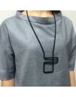 2018Hot projektant mody czarna lina naszyjnik Geo labirynt wisiorek do obroży prosty kostium biżuteria dla kobiet Para Mujer