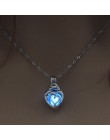 3 kolory kształt serca świecące w ciemny naszyjnik biżuteria dla kobiet Hollow Luminous naszyjnik wisiorek hurtownie boże narodz